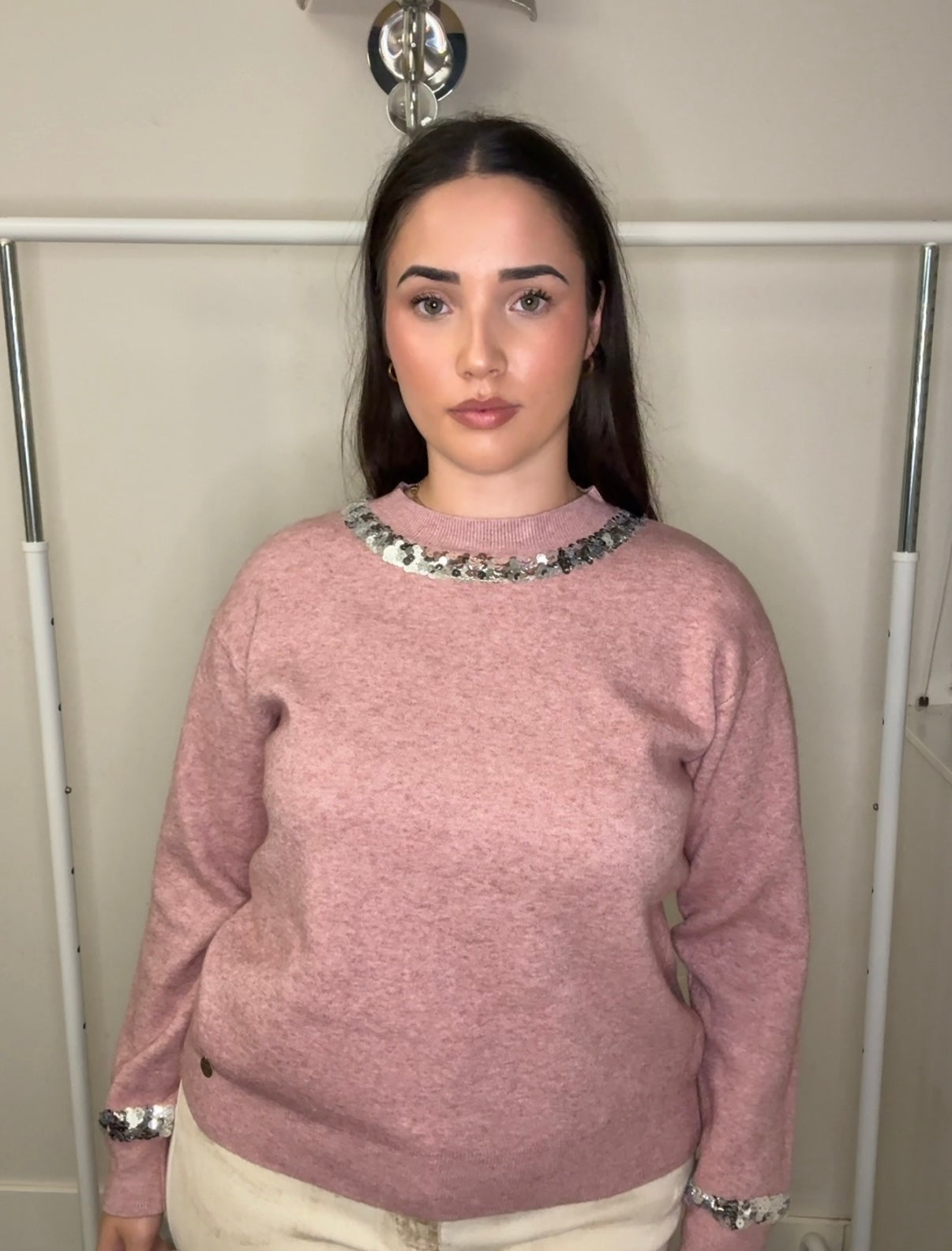 ✨ Jersey de Punto Suave con Lentejuelas