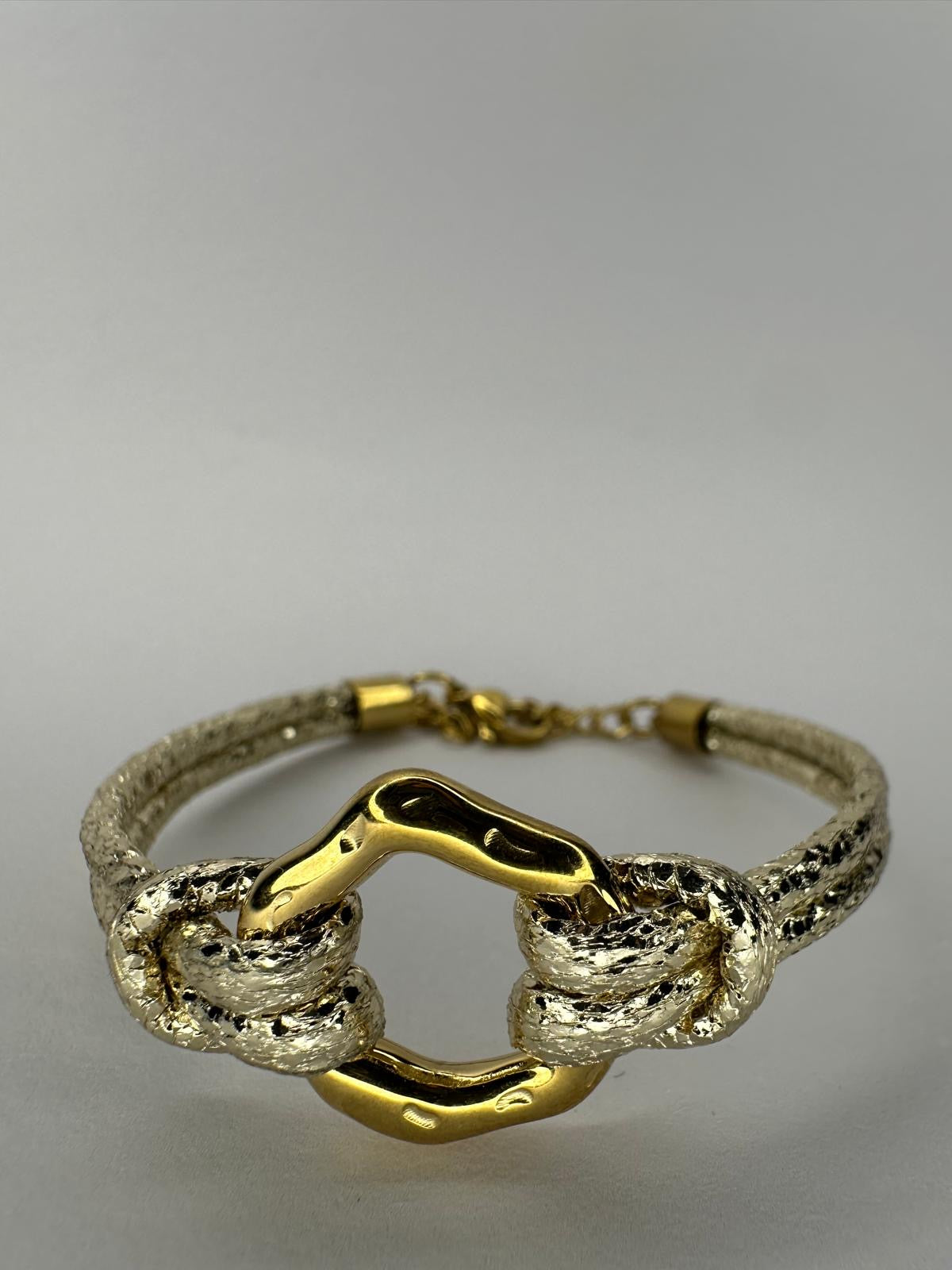 ⚓ pulsera "Nudo Marinero" con Eslabón Central (Dorado) 🌊