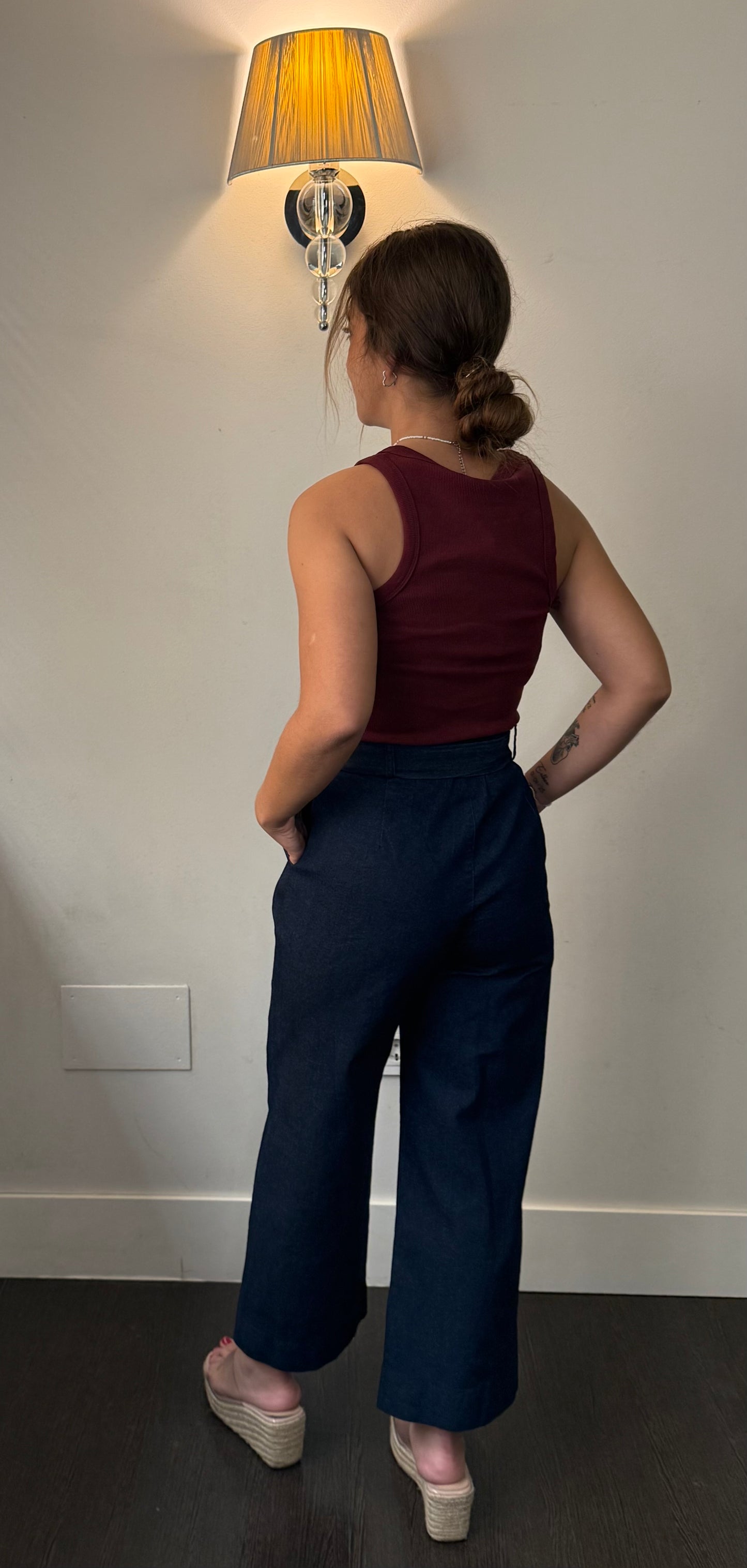 Pantalón Paperbag Denim