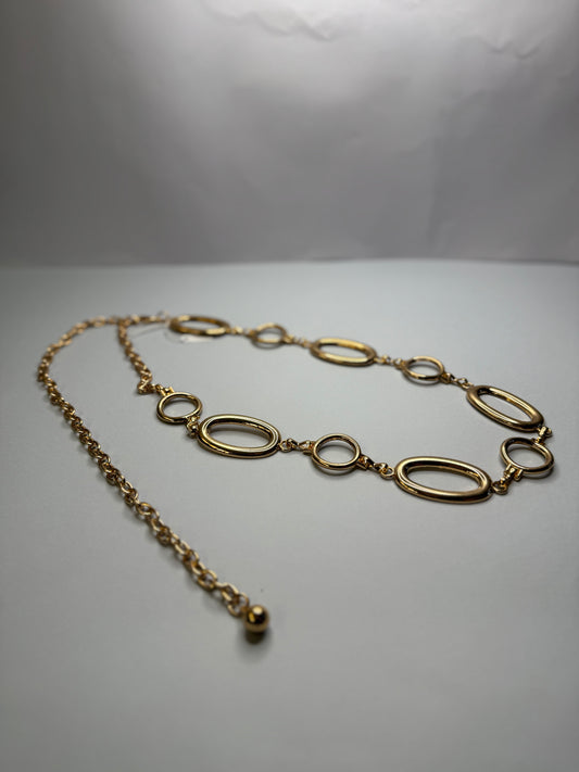 🔗 Cinturón de Cadena con Eslabones Ovalados Dorados