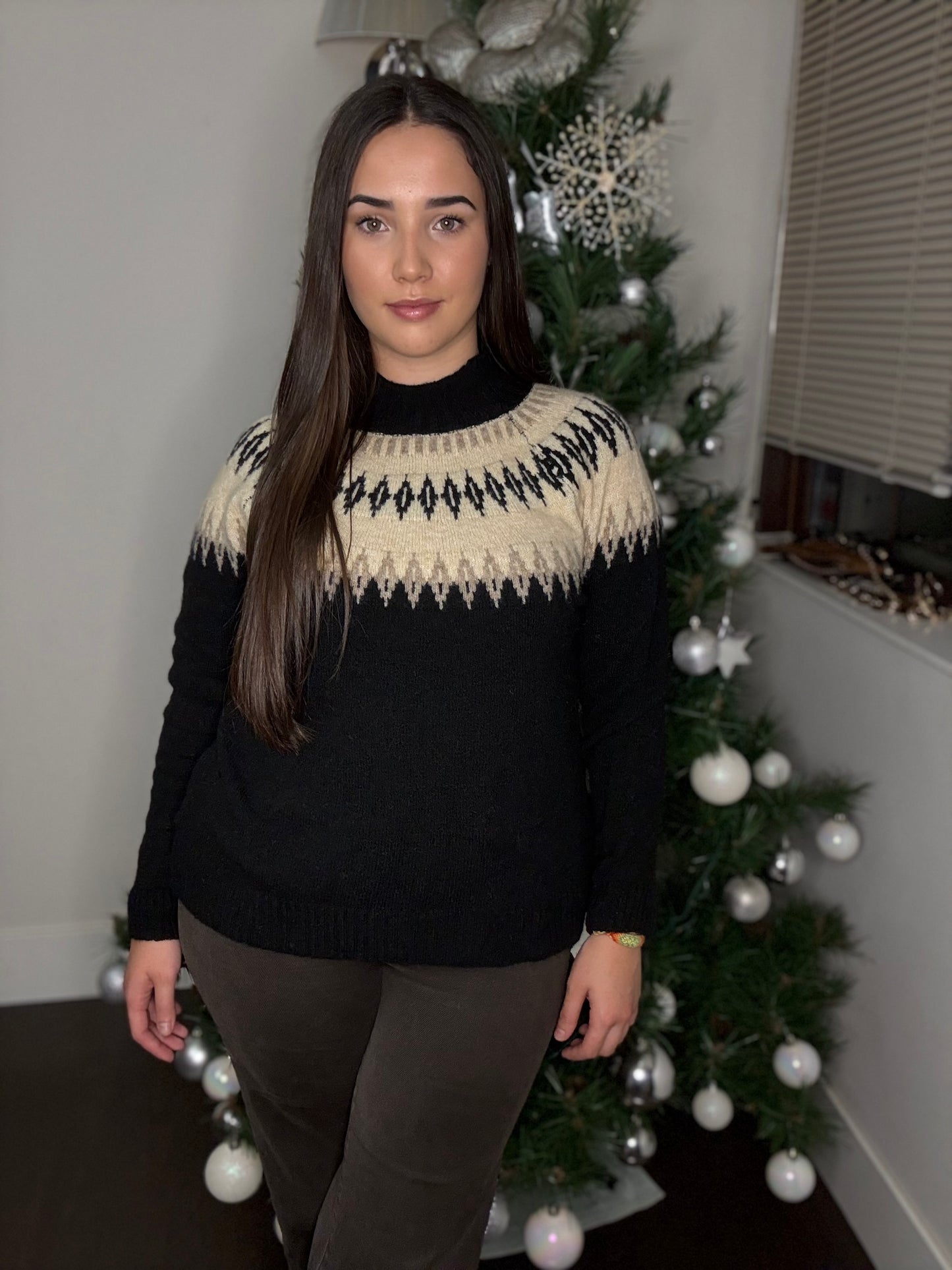 ❄️ Jersey de Diseño Nórdico 'Fair Isle' - Elegancia Acogedora 🎄