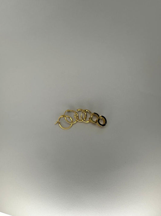 🔗 Set de Mini Aros "Eslabón Chic" (Dorado)💛