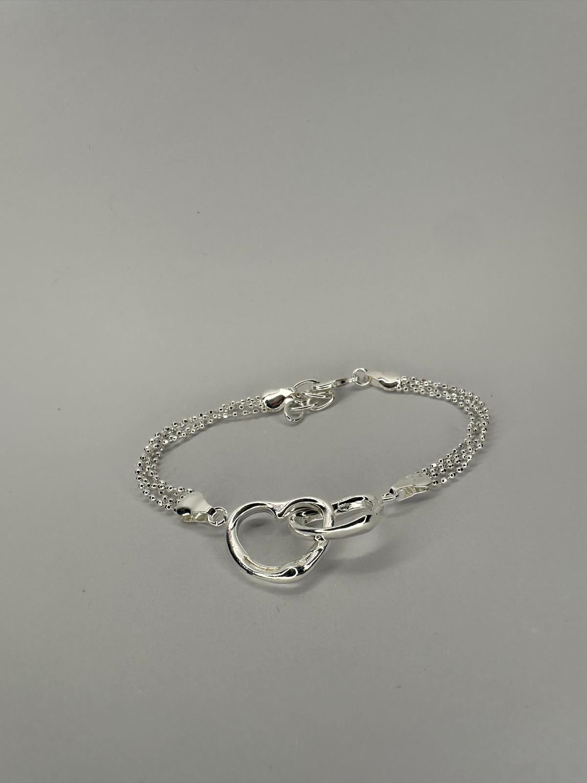 🔗 Pulsera "Abrazo de Amor" de Doble Cadena (Plata) 💖